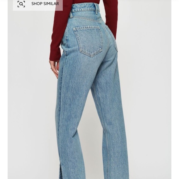 NWT high-rise Gisele jeans w/ankle slits- Dynamite - Picture 2 of 10